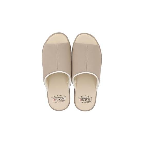 [Advanced] Comfortable, considering the shape of the soles, comfortable to wear, easy to walk in [Japanese Slippers] Stylish, Beige, Thin, 22cm