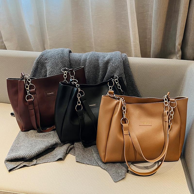 Fashion Casual Shoulder Bag Women's 2025 Early Autumn Fashion Tote Bag Simple Large-capacity Handbag