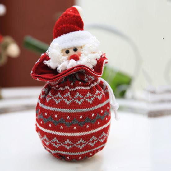 Creative Christmas tote bag three-dimensional doll candy bag bundle pocket decoration gift bag