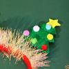 Saisonaler Spaß mit grünem Stoff Weihnachtsbaum Stirnband Einfach zu tragendes Stirnband Ornament für Kinder und Erwachsene Partykostüme