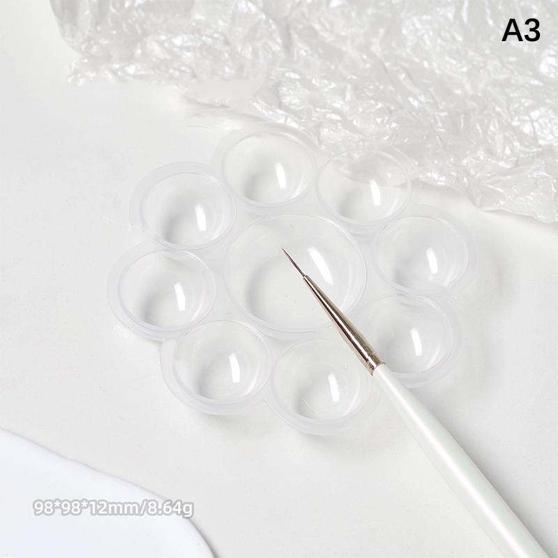 8 Holes Nail Art Color Palette With Display Stand Uv Gel Polish Holder Diy Drawing Paint Dish Manicure Tool