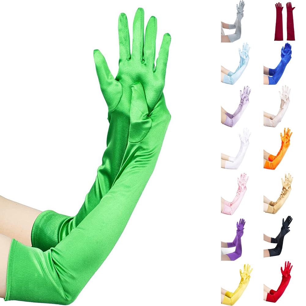 Comfortable Fit Evening Gloves Satin Gloves Elegant Design