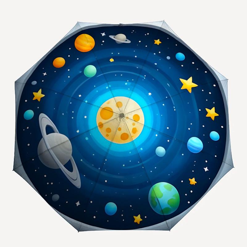 

1pc Solar System, Planets Automatic Umbrella - 8-Rib Durable Frame, Portable Fashion Accessory & Holiday Gift yy251117172