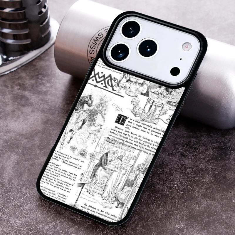 Pride And Prejudice Jane Austen Phone Case for iPhone 17 16 15 Pro Max Air 14 13 12 11 Plus Shockproof Capa Cover