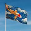 1pc X 1pc, Charming Flag Fashion Koi Pattern, Home Decoration, Outdoor Decoration, Good Gift for Men And Women