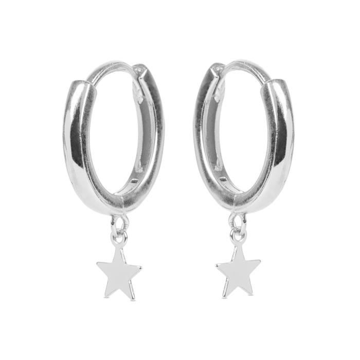 BOUCLES D'OREILLES ÉTOILE ARGENT 925