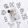 New Industrial Style Wrought Iron Alphabet Doorplate Sign Metal Hollow Letter Home Decor Cafe Adornment Photo Props Party Supply