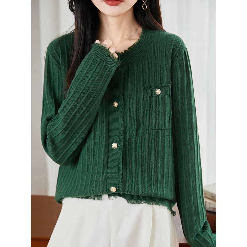 Fashionable and Stylish Top High-end Fringed Knitted Cardigan for Women Short Coat Sweater