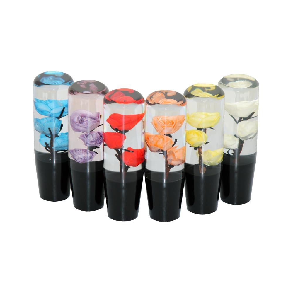 Shift knob with underwater flower with design, 143mm, blue, adapter.