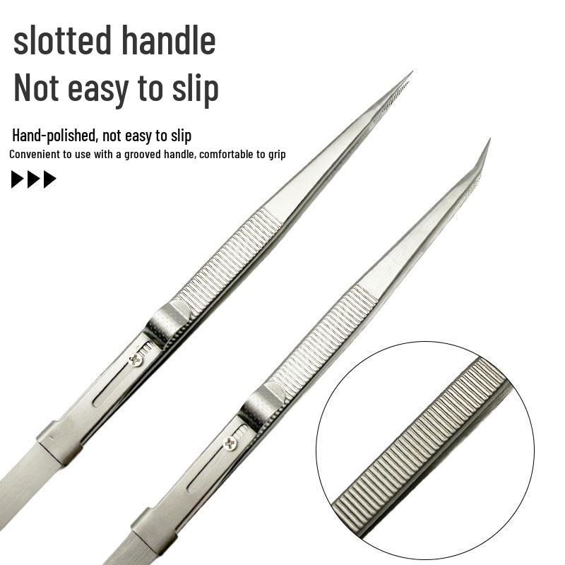 Diamond Locking Stainless Steel Jewelry Tweezers for Gemstones