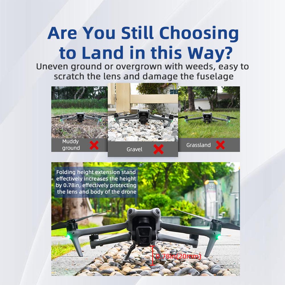 Heightened Landing Gear Foldable Landing Gear Quick Release Extension Leg for DJI Air 3S/Air 3