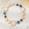 Geometric Resin Pendant Necklace With Electroplated Finish For Casual Women Accessory