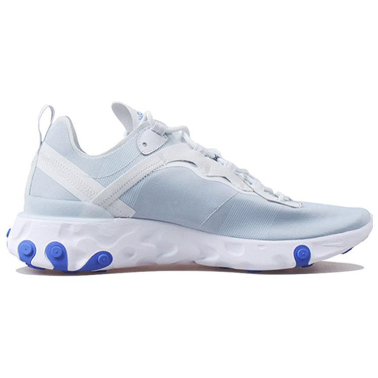 New Nike React Element 55 Pure Platinum Racer Blue BQ6166-005