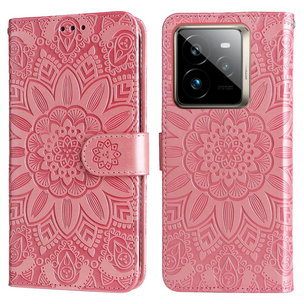 For Realme GT 7 Pro 5G Case Sunflower Imprint Leather Wallet Phone Cover