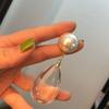 Vintage Style Large Gemstone Earrings With Elegant Water Drop Design For Women