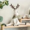 Creative Resin Deer Figurine Kids Room Desktop Shelf Unique Ornament Cute Decorative Item