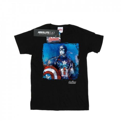 Marvel Womens/Ladies Captain America Art Cotton Boyfriend T-Shirt
