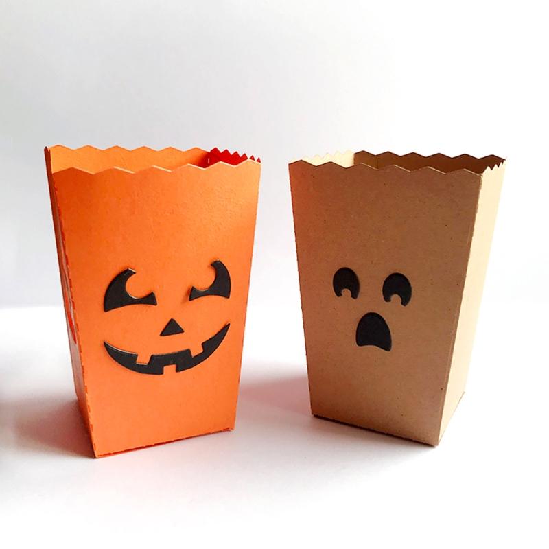 Halloween Popcorn Box Cutting Dies Photo Album Journal Diary Decoration Present