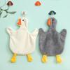 Süßes Gänse-Korallenfleece zum Aufhängen Handtuch - Cartoon Absorbierendes Küchentuch