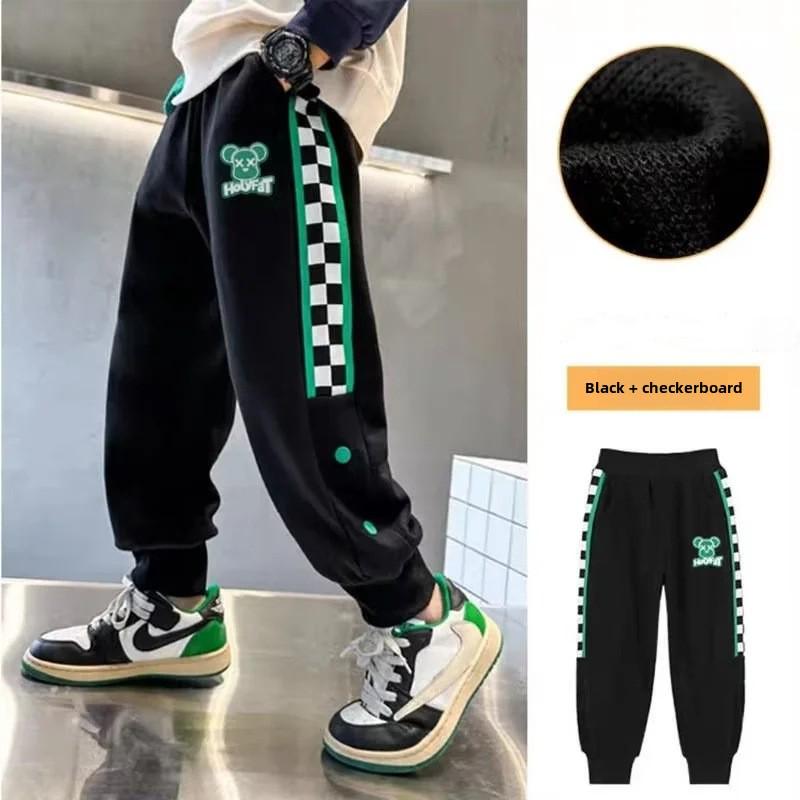 

«Повседневные спортивные штаны для мальчиков, весна/осень 2023 г. — свободный крой для детей» 170 cm