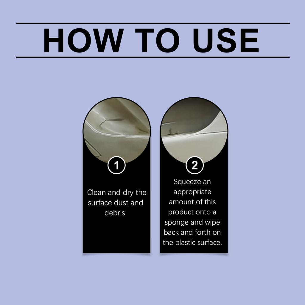 Car Plastic Care Kit Interior Black Plastic Cream
