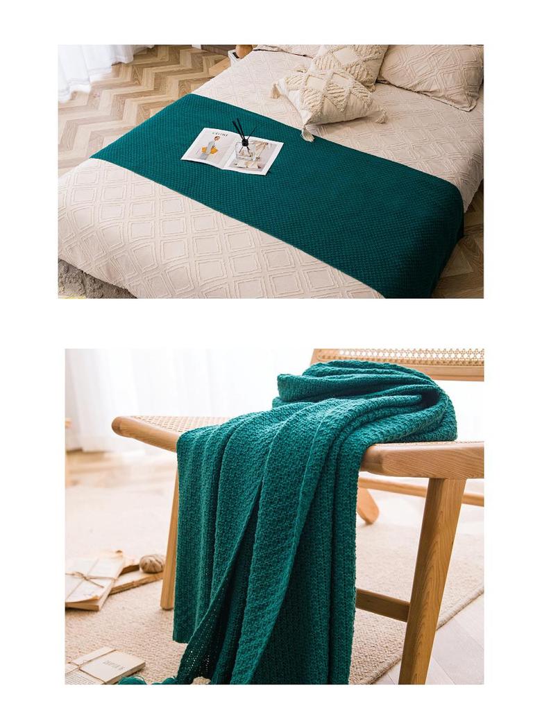 Handmade Tassel Blanket - Cozy Internet Style Sofa Throw, Perfect for Office or Bed