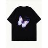 Women Casual T Shirt White Butterfly Dream Beautifully Print Summer Top For Everyday Wear