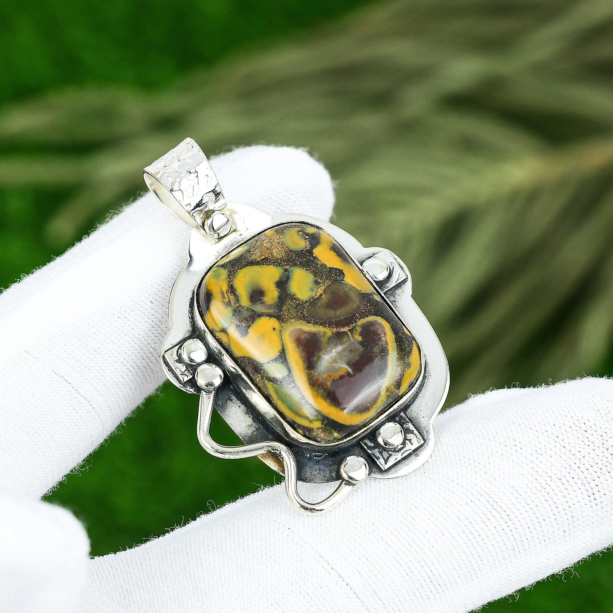 

Friendship Day Sale 925 Silver Radiant Natural Fruit Jasper Daughter New Pendant