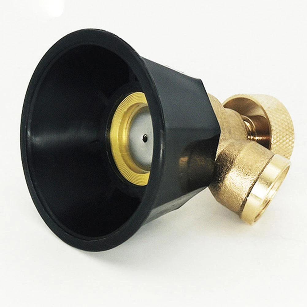 

Вихревая форсунка для опрыскивателя пестицидов Форсунка высокого давления с воздушным вихрем Сельскохозяйственный садовый контроль вредителей Латунная распылительная головка чёрный