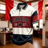 Men's Soccer Fan Polo Shirt Canada Themed Short Sleeve Breathable Mesh Fabric Lightweight Comfortable Fit Collar Buttoned Front
