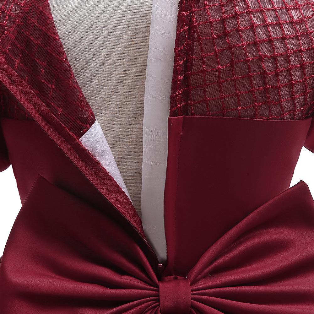 Roztomilá holčička Tutu Šaty výšivka Krajka Květina Princezna šaty pro 1. narozeninovou párty Novorozeně Babi Modré Korálky Ples Tyll Oblečení