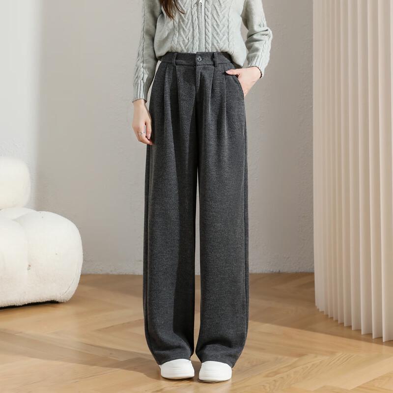 Damen High-Waist Weitbein Freizeithose