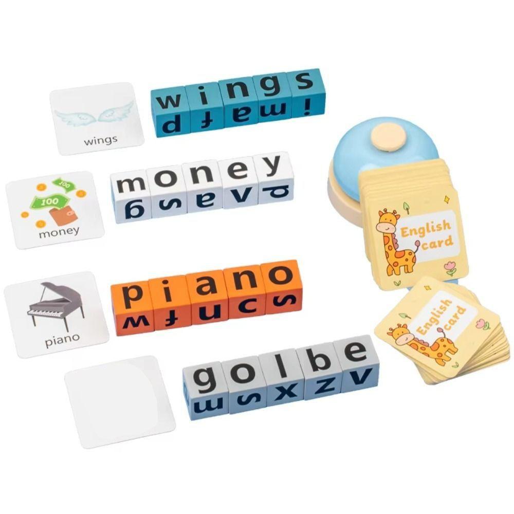 Baby Learning Cards Alphabet Spelling Game Word Spelling Game English Words Card Puzzle Game  Kids