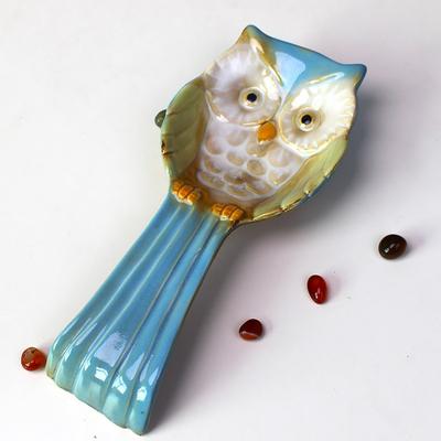 1 buc ceramică lingură odihnă bufniță design elegant bufniță lingură odihnă bucătărie ustensile suport oală lopată raft lingură odihnă pentru blat curat