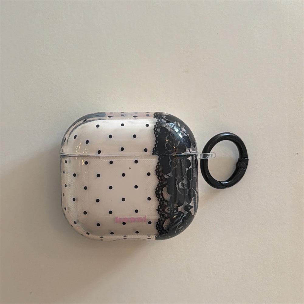 Small Fresh Lily Flower Earphone Cover for Apple AirPods 1 /1 Generation Transparent Bluetooth Case PRO1/PRO1