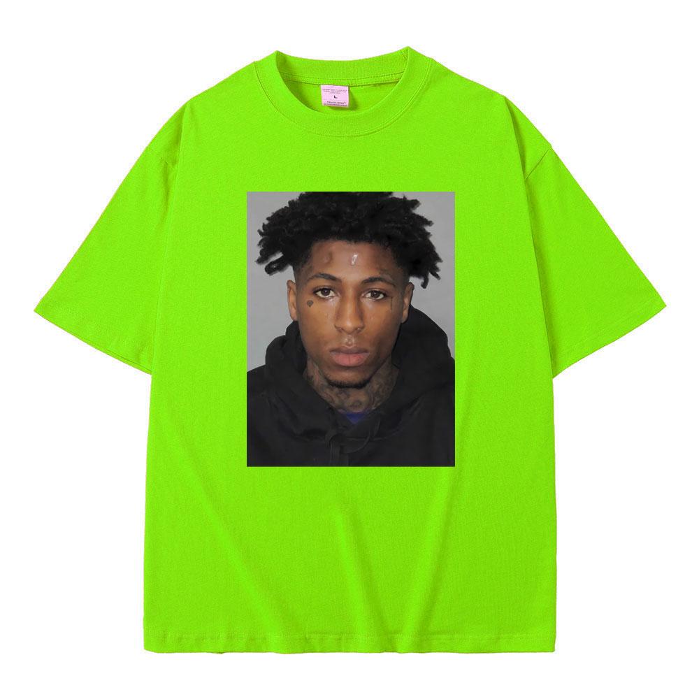 Rapper Youngboy Never Broke Again Mugshot T Shirt Men Women Hip Hop Vintage T-shirt Men's Pure Cotton Tees Male Oversized Tshirt