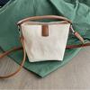 IELGY Ladies Bucket Messenger Bag Simple Atmospheric Canvas