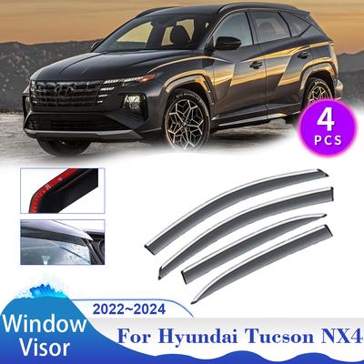 Viseira de janela para Nissan X-Trail X Trail Rogue T33 2024~2024 Tampas de fumaça de ventilação Defletor Toldo Abrigo Sol Chuva Protetor Acessórios