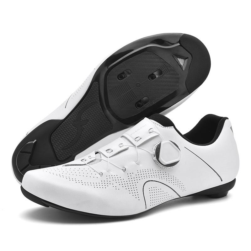 

Men s Non-slip Road Bike SPD Shoes, White/Black Cycling Footwear 40 чорний/білий