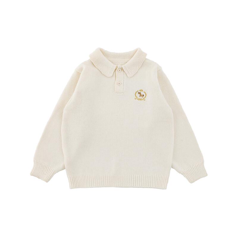 

Boy s Embroidered Wool Blend Sweater 110 cm
