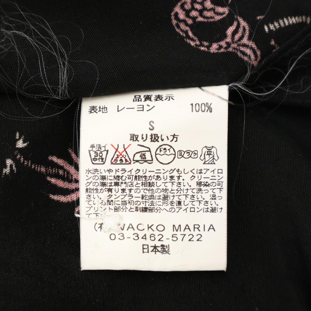 WACKO MARIA Black Mermaid Aloha Shirt tops S blackUsed