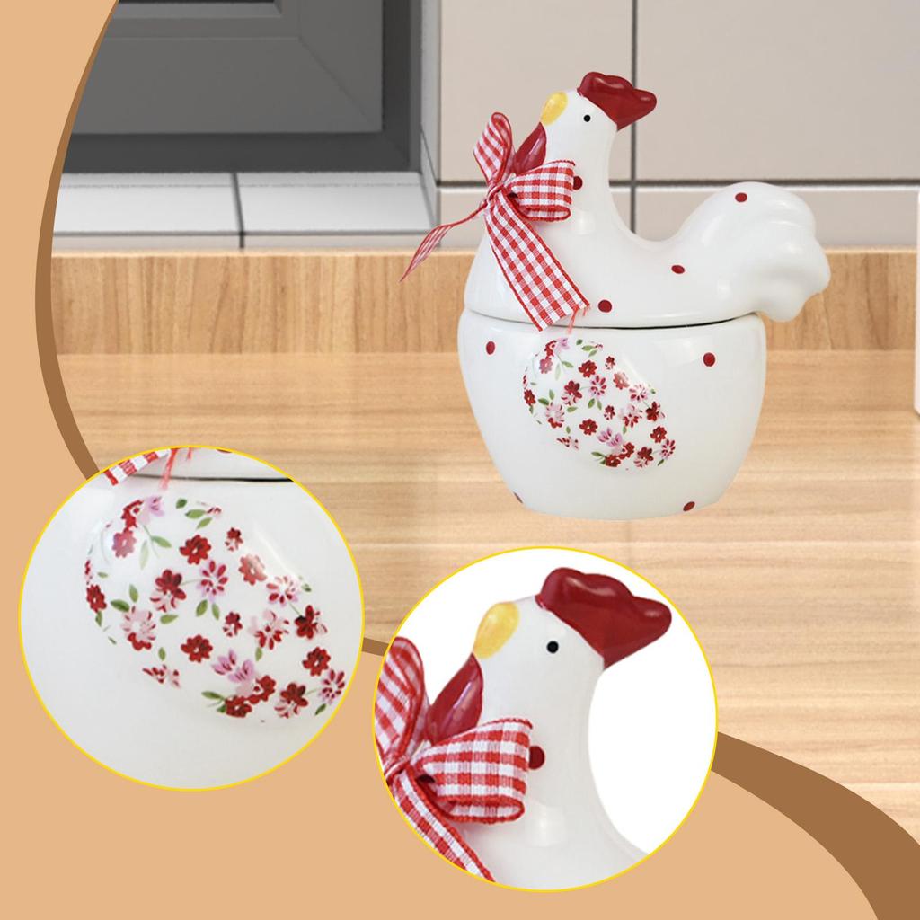 Sugar Bowl Container Easter Decoration Chicken Shaped Seasoning Jar Spice for Coffee Bar