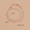 Stylish and Minimalist Imitation Pearl Double Layer Alloy Adjustable Bracelet Jewelry Gift Clothing Accessories
