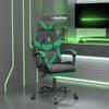 Day and Night - Day and Night Swivel Gaming Chair and Footrest Synthetic Leather Black Green