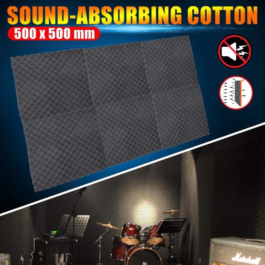 5Pcs 50x50cm Sound Absorbing Soundproofing Foam Home Studio Acoustic Sound Treatment Absorption
