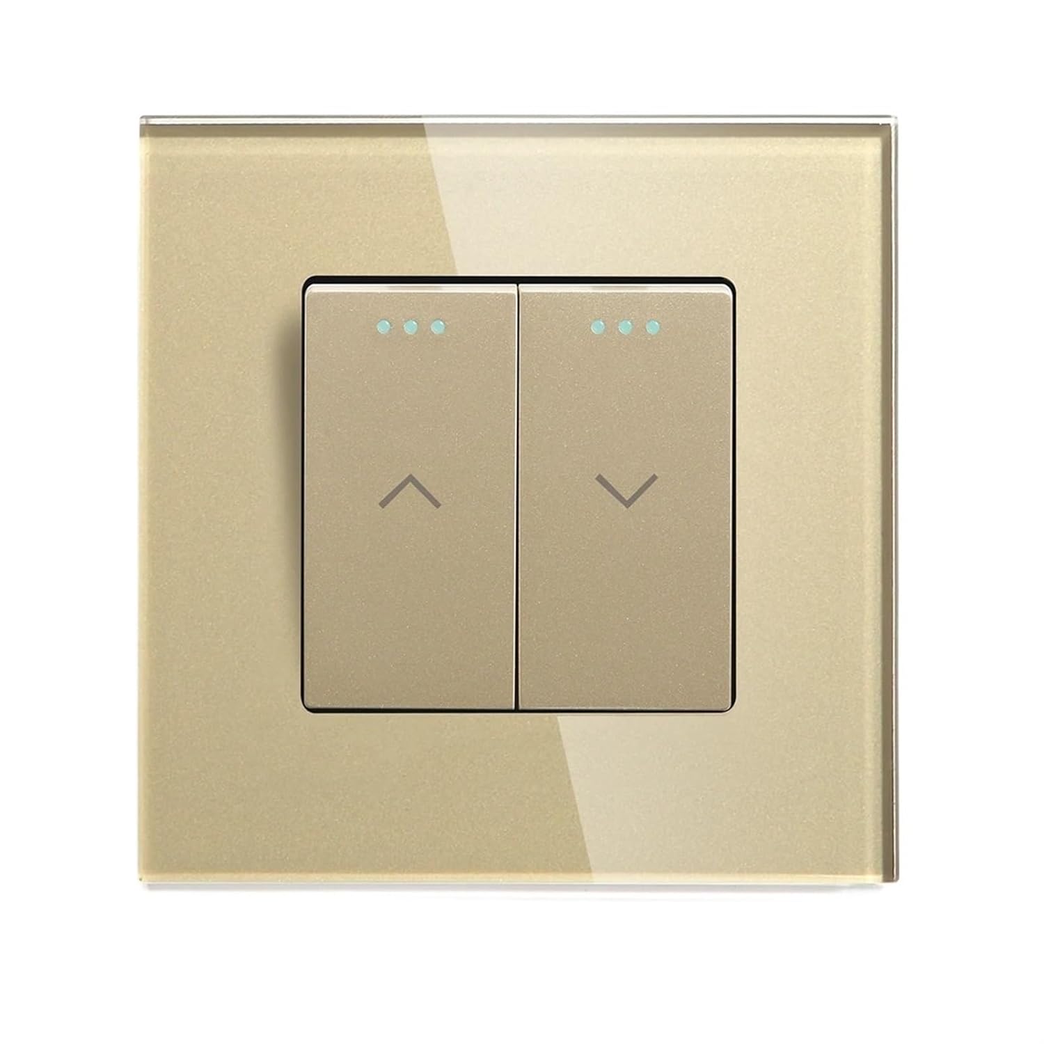 

Mechanical Curtain Switch Electric Roller Shutter Switch Push Button Wall Blinds Switch Glass Frame(White) EU standard белый