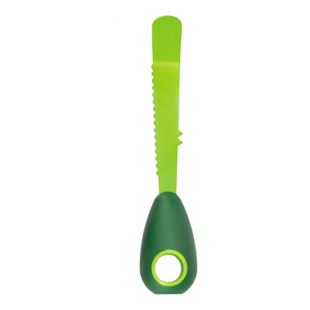 Cortador Multifuncional de Aguacate Kuhn Rikon, Extractor Seguro de Hueso, Rebanador Flexible, Fácil Cuidado, Apto para Lavavajillas, ABS/Silicona/Acero Inoxidable, Verde
