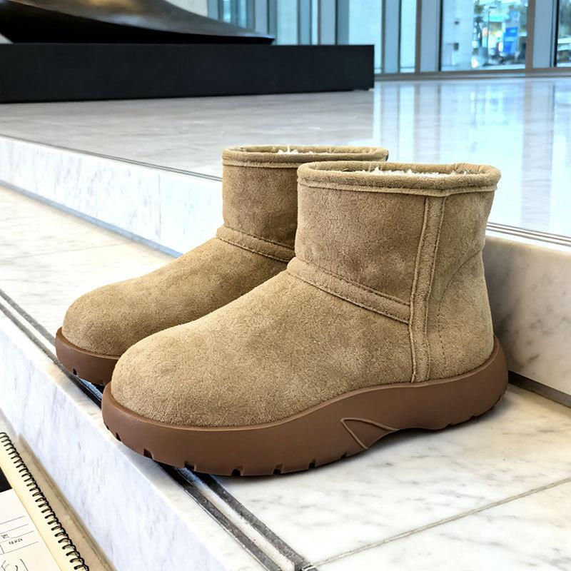 Bread shoes snow boots women's new winter shoes piled thickened women's shoes warm cotton shoes