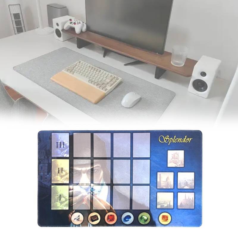 Gem Splendor Bordspelmat Met Harsoppervlak Voor Kaartspelers En Spelenthousiasten