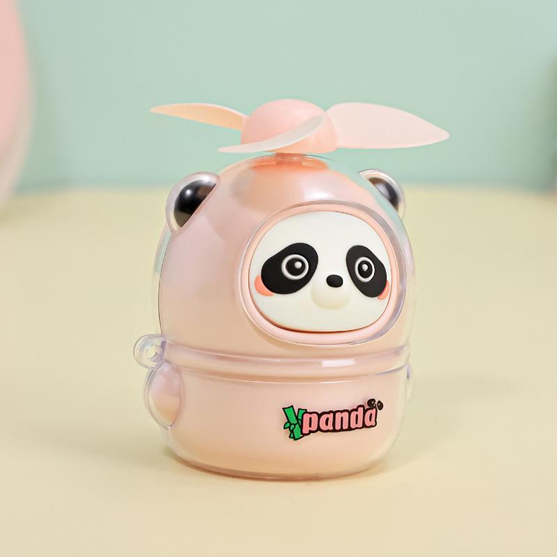 USB Rechargeable Cute Panda Mini Fan for Students 62x55x77mm розовый